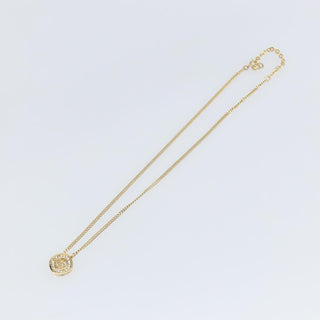 Christian Dior CD Pendant Necklace Metal and Crystals