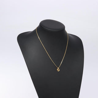 Christian Dior CD Round Pendant Necklace Metal