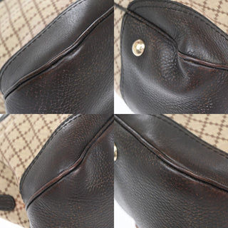 Gucci Horsebit Nail Boston Bag GG Canvas with Leather