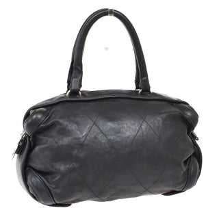 Chanel CC Logo Quilted Stitch Hand Tote Bag Leather