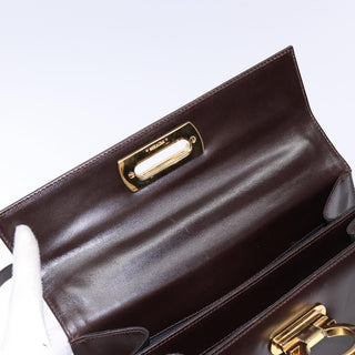 Salvatore Ferragamo Gancini Convertible Top Handle Bag Leather