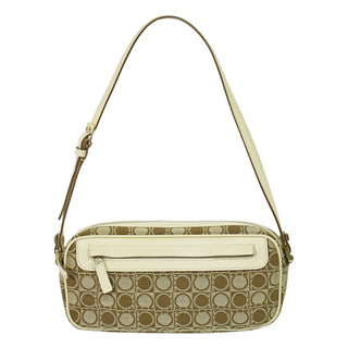 Salvatore Ferragamo Gancini Shoulder Bag Canvas