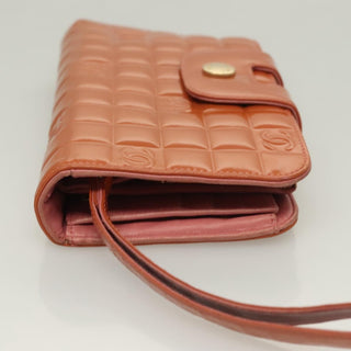 Chanel Chocolate Bar Clutch Quilted Patent