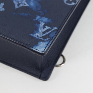 Louis Vuitton Sac Plat Zipped Bag Limited Edition Monogram Ink Watercolor Leather