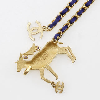 Chanel CC Twist Chain Belt Metal with Faux Pearl