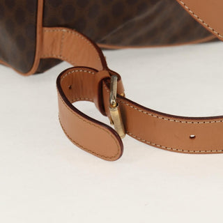 Celine Vintage Drawstring Flap Backpack Macadam Coated Canvas