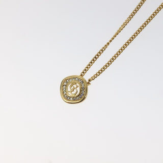 Christian Dior CD Pendant Necklace Gold-plated