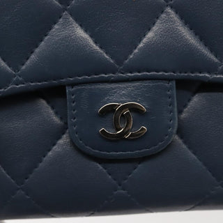 Chanel CC Gusset Classic Flap Wallet Quilted Lambskin
