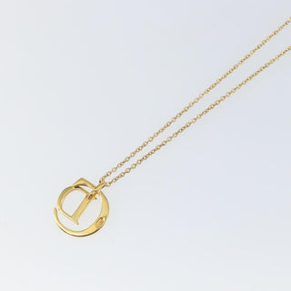 Christian Dior CD Pendant Necklace Metal