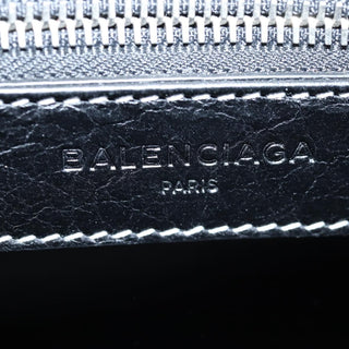 Balenciaga Bazar Convertible Tote Striped Leather