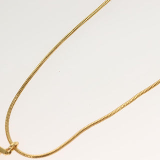 Christian Dior D logo Pendant Necklace Metal