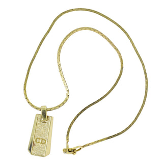 Christian Dior CD Pendant Necklace Gold-plated
