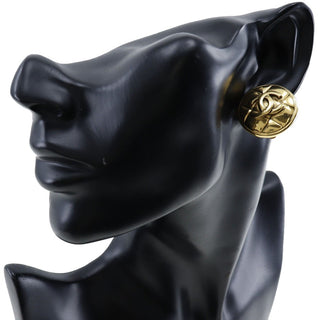 Chanel Vintage Round CC Clip-On Earrings Metal