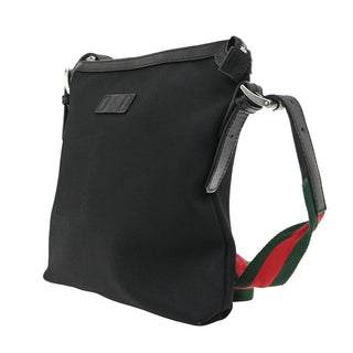 Gucci Web Strap Flat Messenger Bag Techno Canvas