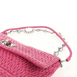 Miu Miu Crystal Clutch Matelasse Leather