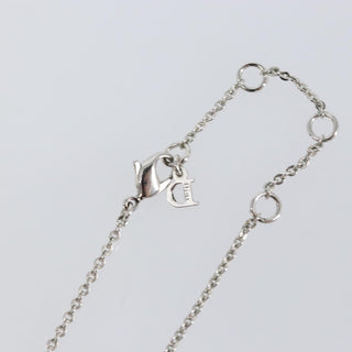 Christian Dior Logo Necklace Crystal Embellished Metal