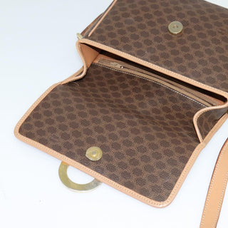 Celine Vintage Macadam Shoulder Bag Canvas and Leather