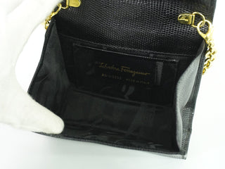 Salvatore Ferragamo Miss Vara Chain Wallet Leather