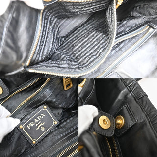 Prada Gaufre Convertible Satchel Tessuto
