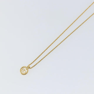 Christian Dior CD Pendant Necklace Metal