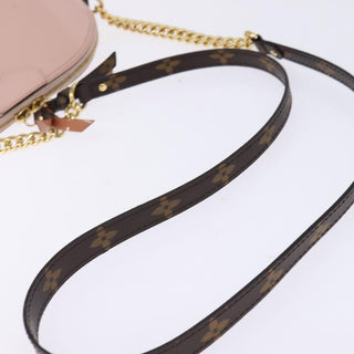 Louis Vuitton Alma Chain Handbag Vernis with Monogram Canvas
