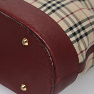 Burberry Nova Check Tote Canvas and Leather