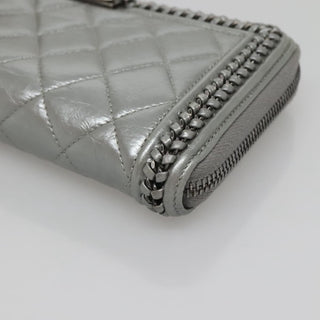 Chanel Boy Zip Jacket Wallet Quilted Calfskin
