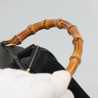 Gucci Vintage Bamboo Backpack Leather