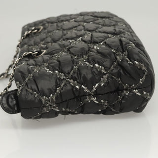 Chanel Tweed on Stitch Zip Tote Quilted Nylon