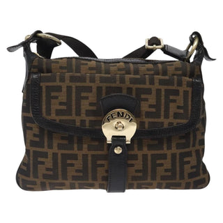 Fendi Chef Zip Crossbody Bag Zucca Canvas