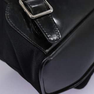 Gucci Vintage Bamboo Backpack Nylon and Patent Leather