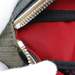 Fendi Front Pocket Waist Bag Pequin Canvas