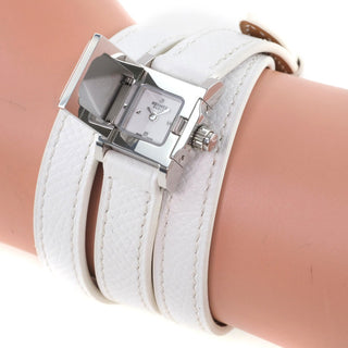 Hermes Medor Quartz Watch Metal and Leather
