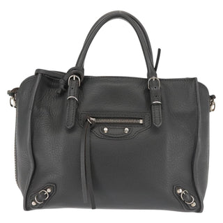 Balenciaga Papier A4 Zip Around Classic Studs Bag Leather