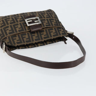 Fendi Vintage Pocket Shoulder Bag Zucca Canvas