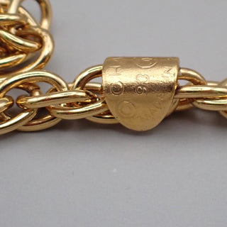 Chanel Vintage CC Pendent Necklace Plated Metal