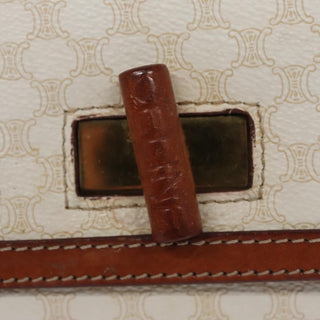 Celine Vintage Convertible Top Handle Bag Macadam Coated Canvas