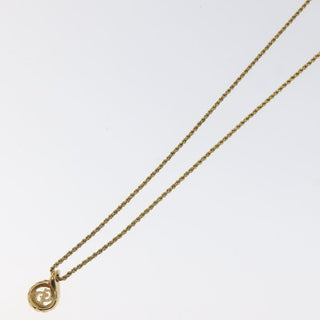 Christian Dior CD Pendant Necklace Gold-plated