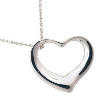 Tiffany & Co. Elsa Peretti Open Heart Pendant Necklace Sterling Silver