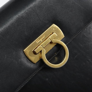 Salvatore Ferragamo Gancini Convertible Top Handle Bag Leather