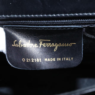 Salvatore Ferragamo Gancini Convertible Top Handle Bag Leather