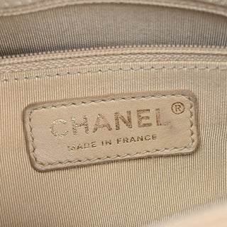 Chanel Logo Chain Shoulder Bag Leather