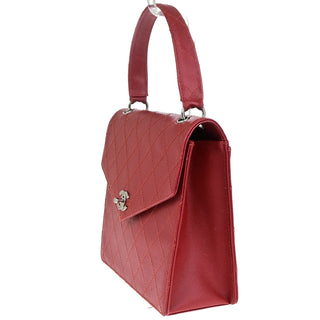 Chanel Vintage CC Flap Top Handle Calfskin Leather