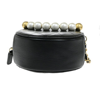 Chanel Chic Pearls Round Clutch with Chain Quilted Lambskin