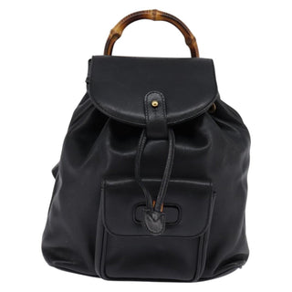 Gucci Vintage Bamboo Backpack Leather