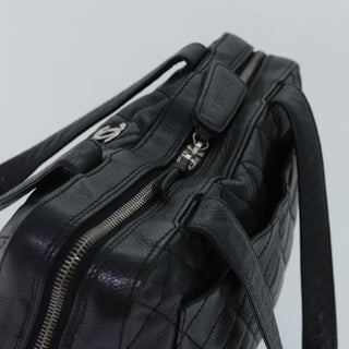 Chanel Vintage CC Zip Around Bowler Bag Quilted Caviar