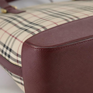 Burberry Nova Check Tote canvas check pattern