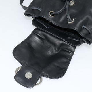 Salvatore Ferragamo Gancini Flap Drawstring Backpack Leather