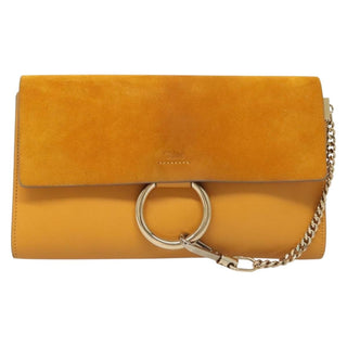Chloe Faye Clutch Leather and Suede