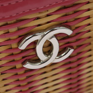 Chanel Take Away Vanity Case Rattan and Calfskin